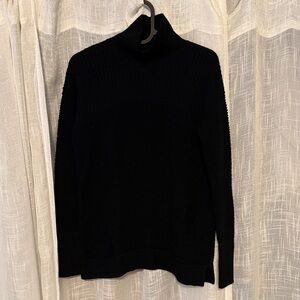lululemon athletica Black Merino Wool Turtleneck Sweater